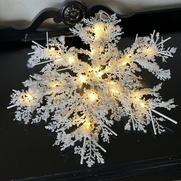 Pottery Barn Holiday Pottery Barn Light Up Snowflake Poshmark